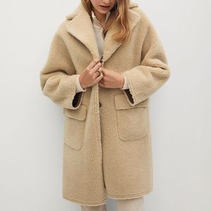 MANGO reversible sherpa coat - NWT